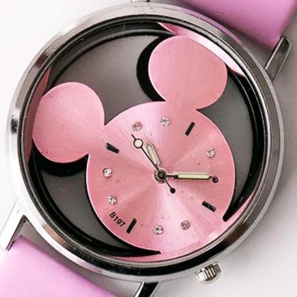 Pink Mouse Ears Hollow Watch NWT - Picture 5 of 7
